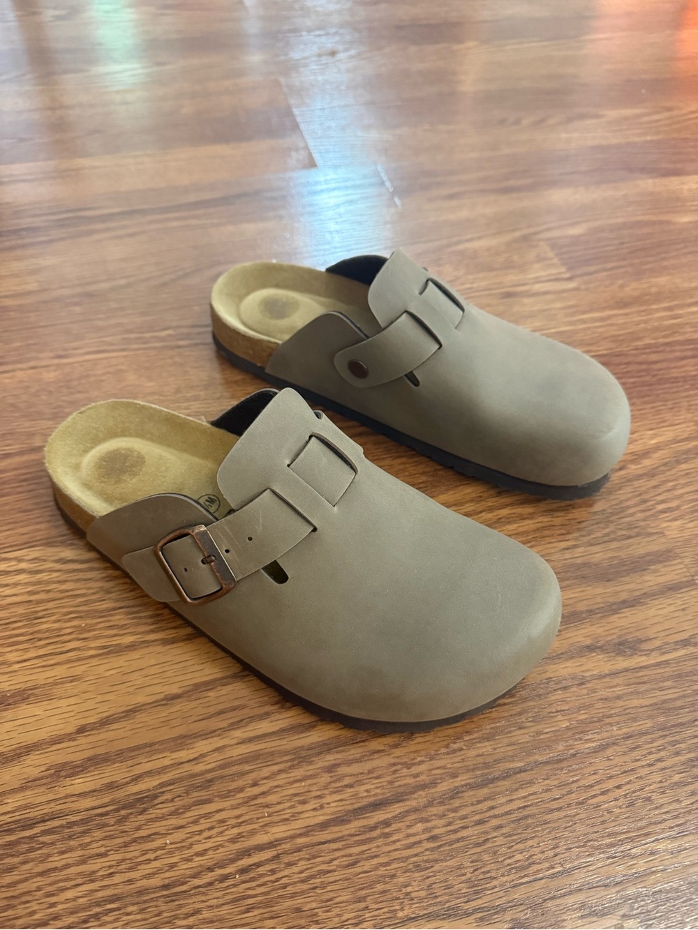 Tan Cushionaire Birkenstock Style Clogs